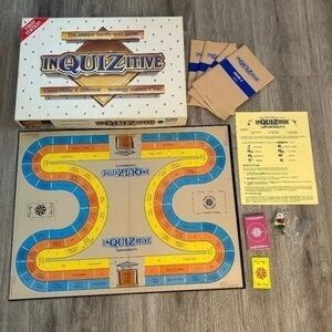 INQUIZITIVE vintage 1984 educational board game. 2-12 players. Ages 12+.